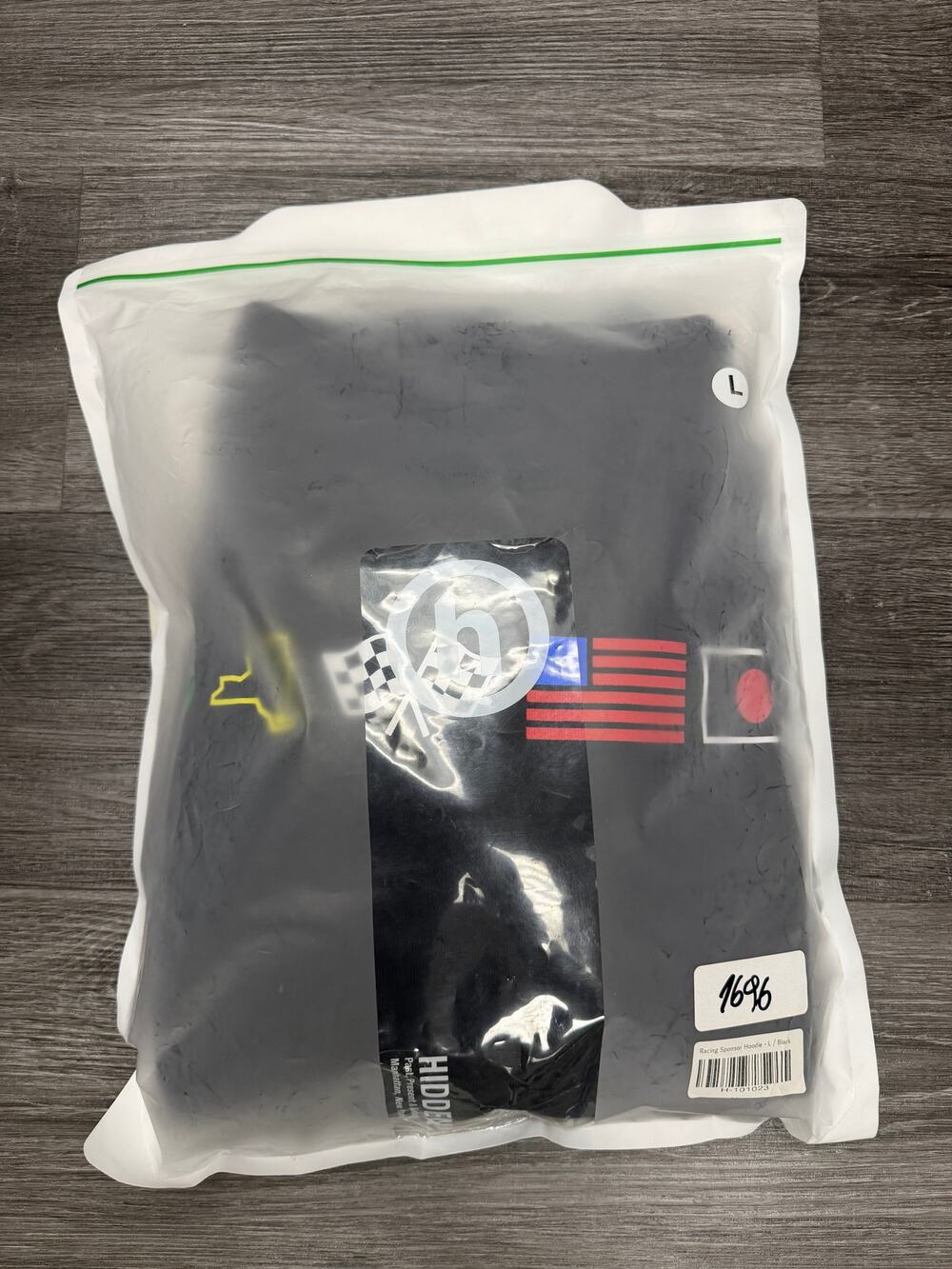 Hidden NY Racing Sponsor Hoodie Black L Brand New